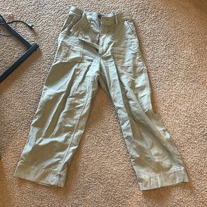 abercrombie size S green cropped flare pants. hardly worn